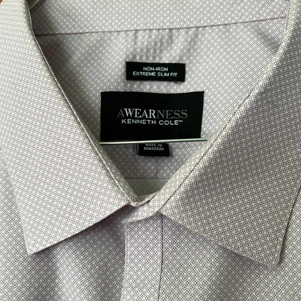 Big and Tall Kenneth Cole Dress shirt - light purple - Picture 2 of 3